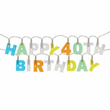 Splosh Happy 40th Birthday Party Lights Decoration