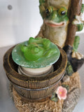 Solar Rotating Frogs Home Garden Statue