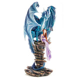 Blue Fairy Keeper Dragon Figurine Statue