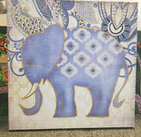 Elephant Curled Out Trunk Wall Canvas
