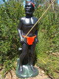 Indigenous NATIVE MAN NEVILLE Concrete Garden Statue Ornament ~ PICKUP ONLY - The Bowerbirds Nest of Treasures