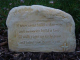 Inspirational Tears Memorial Heaven Rock Stone Concrete Garden Ornament Statue - The Bowerbirds Nest of Treasures