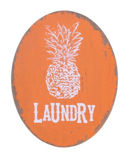 Splosh FIESTA PINEAPPLE Orange Laundry Home Office Wall Plaque Door Sign - The Bowerbirds Nest of Treasures