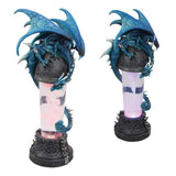 BLUE GUARDIAN DRAGON USB TORNADO EFFECT Ornament Statue Figurine Sculpture