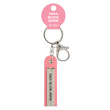 Teach Believe Inspire Teacher Keychain Keyring
