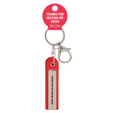 Thanks for helping me grow teachers keyring