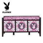 PLAYBOY Pink Love Storage Bench Unit Home Bedroom Decor