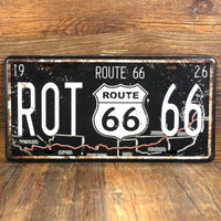 License Plate Logo Vintage Style Retro Decoration 30 x 15cm Route 66