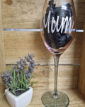 Personalized Mum Stemmed Wine Glass