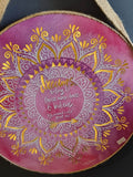 Lisa Pollock Dreams Pink Mandala Round Wall Hanger