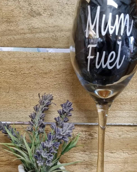Mum Fuel Stemmed Wine Glass