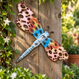 Colourful Dragonfly Metal Wall Art