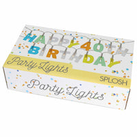 Splosh Happy 40th Birthday Party Lights Decoration