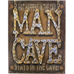 MAN CAVE Metal Tin Sign Barware Mancave Garage