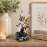 Fairy on Mushroom Home Garden Statue Ornament - The Bowerbirds Nest of Treasures