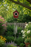 Bird House Windchime Garden Decor