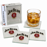 Jim Beam Set of 4 Glass Coasters