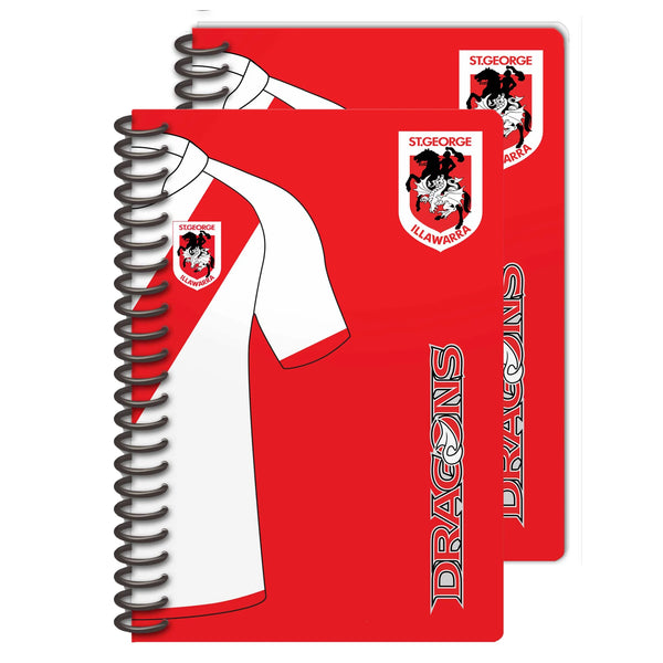 NRL Illawarra Dragons Notebook Pad Set of 2