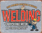 Busted Knuckle Garage Welding Metal Tin Sign Barware Mancave Garage Fathers Day Gift
