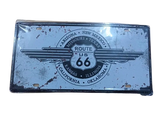 License Plate Logo Vintage Style Retro Decoration Route 66