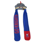 Newcastle Knights Kids Mascot Supporters Beanie Hat Winter Scarf