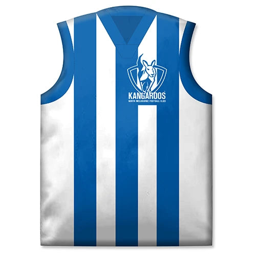 AFL Melbourne Kangaroos Guernsey Jersey Shaped Cushion Pillow