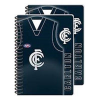 AFL Carlton Blues Notebooks Note Pad and Pens Gift