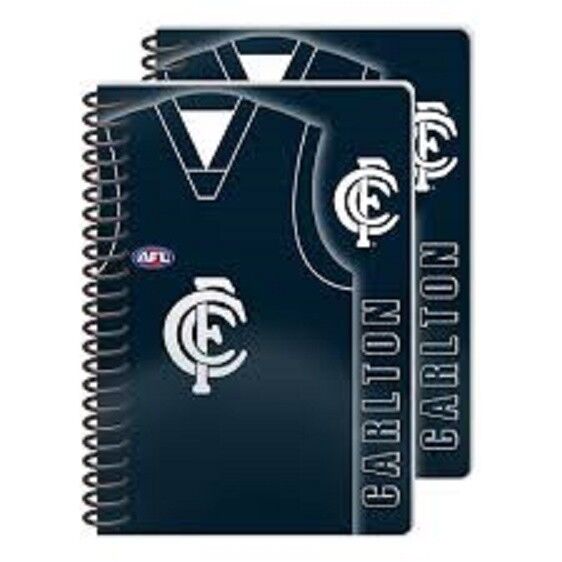 AFL Carlton Blues Notebooks Note Pad and Pens Gift