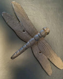 Cast Iron Rustic Dragonfly Metal Wall Garden Art