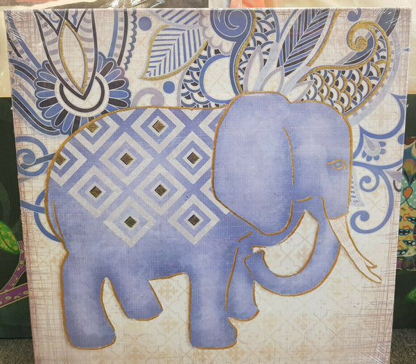 Elephant Curled Trunk Wall Canvas