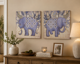 Elephant Curled Out Trunk Wall Canvas - The Bowerbirds Nest of Treasures