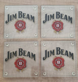 Jim Beam Set of 4 Glass Coasters