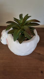 Ceramic Lamb Plant Pot with Succulent Garden Ornament