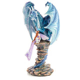 Blue Fairy Keeper Dragon Figurine Statue