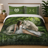 ANNE STOKES Pure Heart Unicorn King Bed Quilt Doona Duvet Cover Set - The Bowerbirds Nest of Treasures