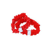 Pink Poppy Scrunchie Hair Tie Elastic Set