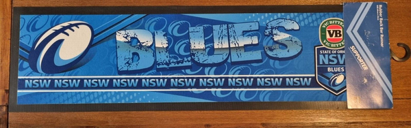 NRL NSW State of Origin Blues Rubber Backed Bar Runner