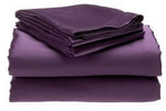 Satin Soft Silk Double Bed Fitted Sheet Set Purple - The Bowerbirds Nest of Treasures