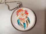 Dream Catcher Feathers Necklace Pendant Chain Girls Teens Jewellery - The Bowerbirds Nest of Treasures