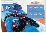 MARVEL SPIDERMAN Single Bed Quilt Doona Cover and Cushion Set Bedroom Decor - The Bowerbirds Nest of Treasures