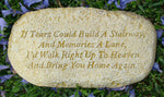 Inspirational Tears Memorial Heaven Rock Stone Wall Plaque Concrete Statue - The Bowerbirds Nest of Treasures