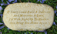 Inspirational Tears Memorial Heaven Rock Stone Wall Plaque Concrete Statue - The Bowerbirds Nest of Treasures