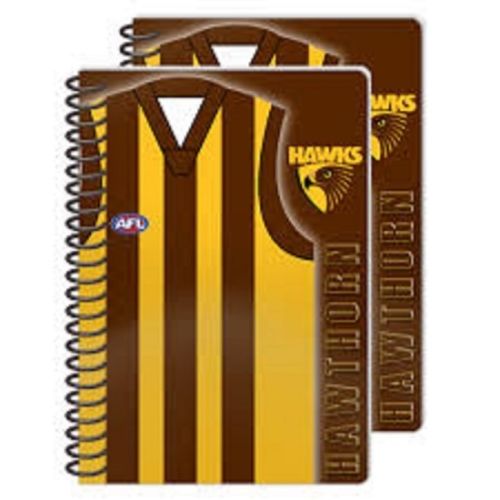 Official Licensed AFL Hawthorn HAWKS Notebooks Note Pad and Pens Gift - The Bowerbirds Nest of Treasures