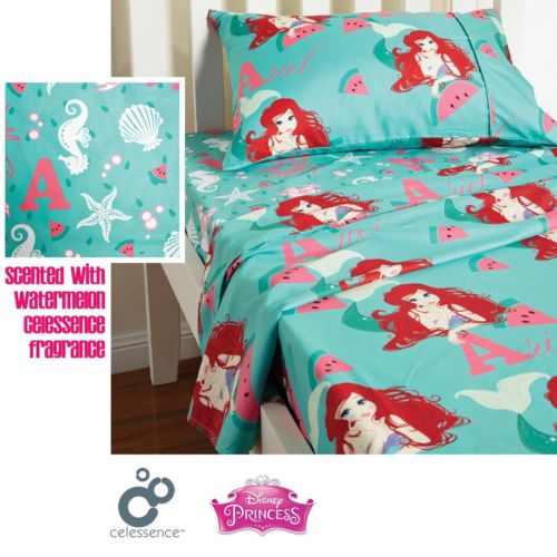 DISNEY ARIEL MERMAID GIRLS WATERMELON Queen Bed Sheet Sets - The Bowerbirds Nest of Treasures