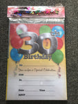 30th Birthday Invitations with Envelopes & Scatters - The Bowerbirds Nest of Treasures