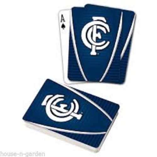 OFFICIAL LICENSED AFL CARLTON BLUES TEAM LOGO FULL DECK PLAYING CARDS - The Bowerbirds Nest of Treasures
