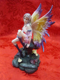 Fairy on Mushroom Home Garden Statue Ornament - The Bowerbirds Nest of Treasures