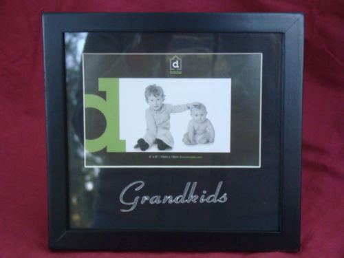 GRANDKIDS Black Wooden 4 x 6 Photo Frame - The Bowerbirds Nest of Treasures