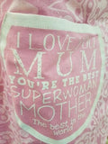 MUM LOVE YOU THE BEST SUPER WOMAN COOKING APRON - The Bowerbirds Nest of Treasures