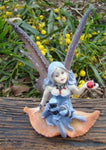 FAIRY WITH LADY BUG Statue Ornament - The Bowerbirds Nest of Treasures